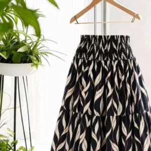 Tiered Printed Maxi Skirt